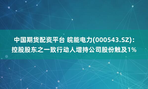 中国期货配资平台 皖能电力(000543.SZ)：控股股东之一致行动人增持公司股份触及1%