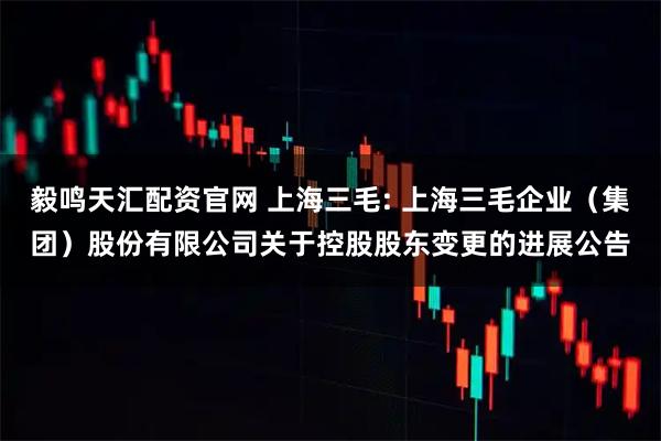 毅鸣天汇配资官网 上海三毛: 上海三毛企业（集团）股份有限公司关于控股股东变更的进展公告